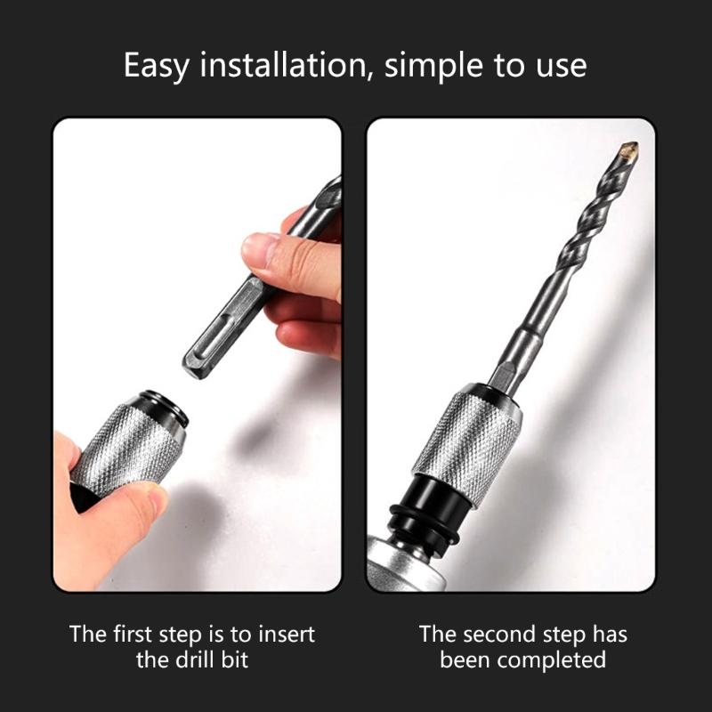 Quick To Change Impact Wrench Adapter Set Including Square Shank Drill Bit and Buffer Function for Smooth Operation