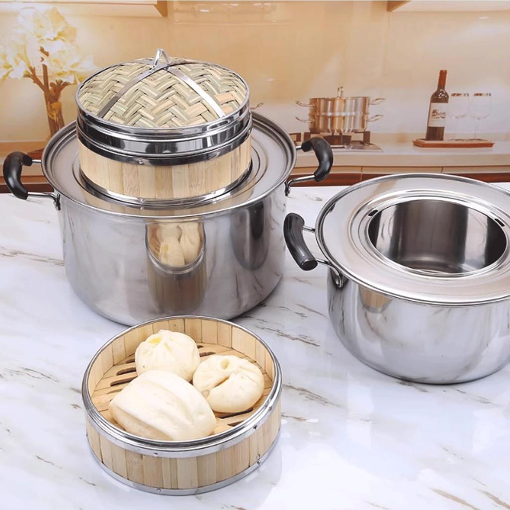 Steel Steamer Stand for Steamer Baskets Adjustable Fits Chinese and Pans Ensures Even Steaming for Authentic Cooking Stable and Even
