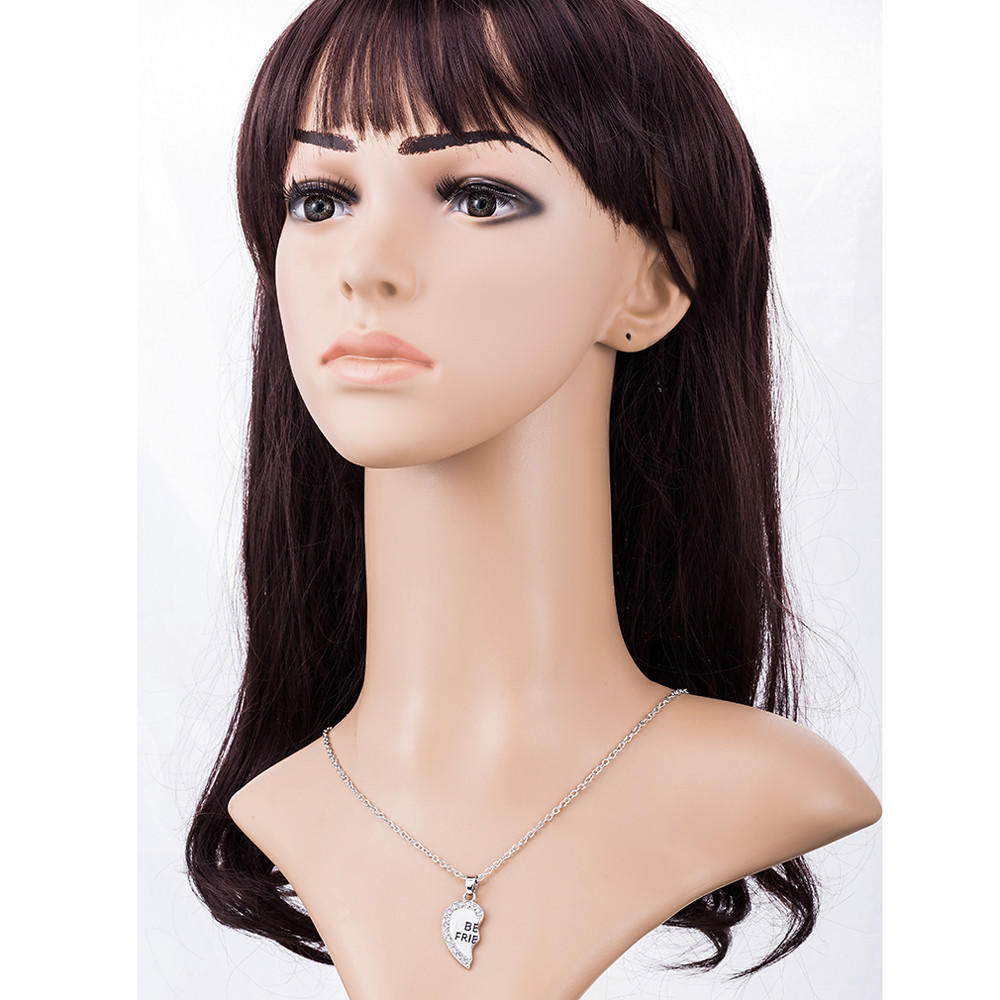 Meilleur ami unisexe hommes femmes coeur pendentif collier chaîne de bijoux