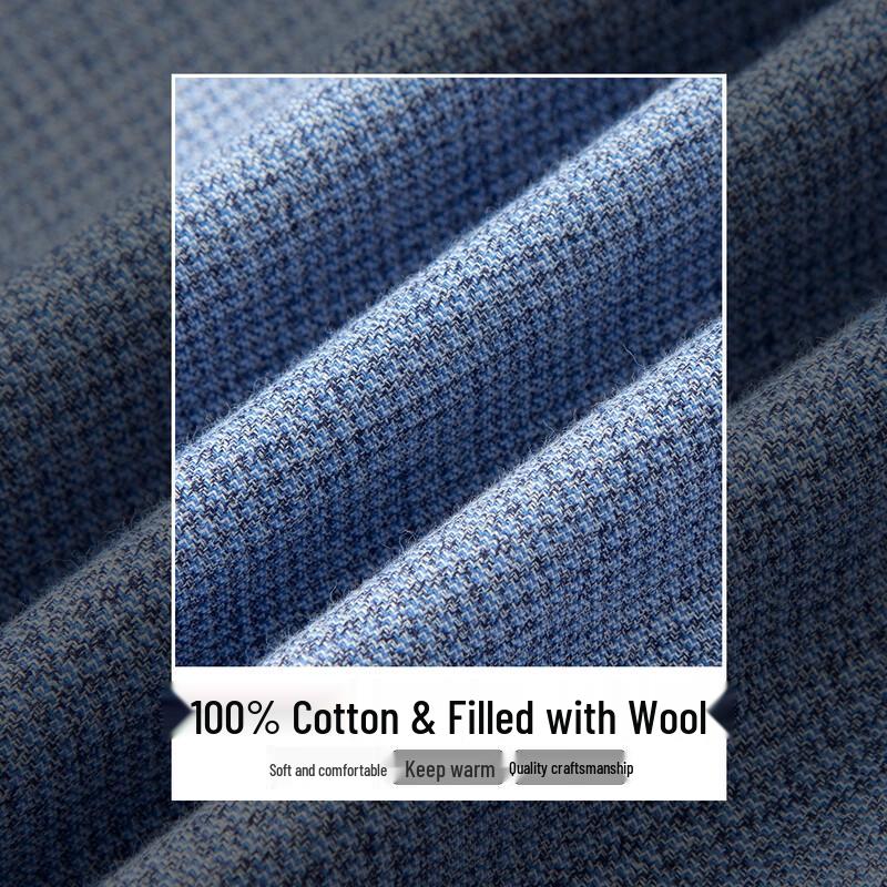 Kangaroo Men's Brushed Flannel Shirt with Wool Lining