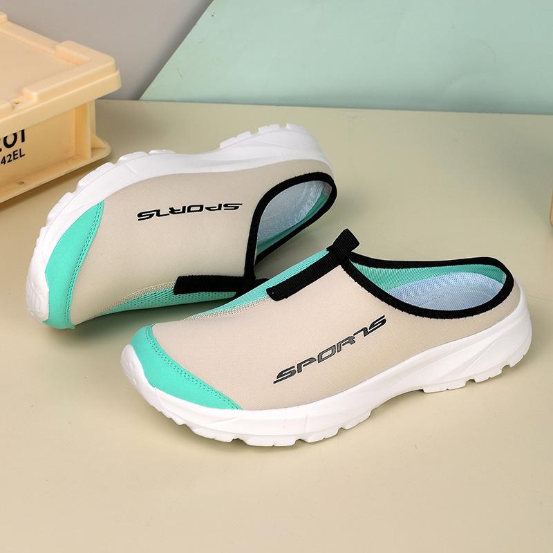 Summer new slippers breathable and light casual shoes simple half-tray soft-soled slippers