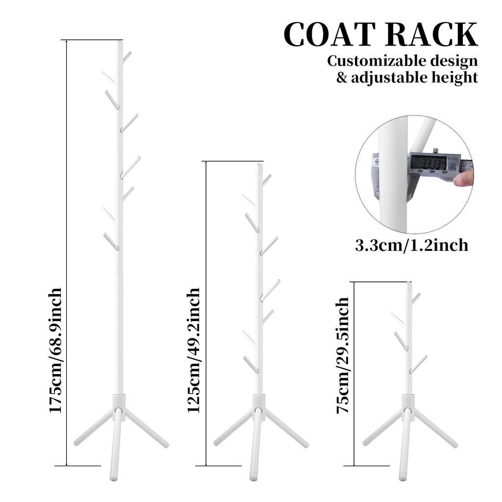 Clothes and Hats Rack Tree Branch Shape Hooks Mobile and Convenient Coat Rack for Home Living Room Hangers Clothes Rack Stand