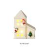 Ceramic Christmas Village House White LED Warm Lights for Party Table Winter