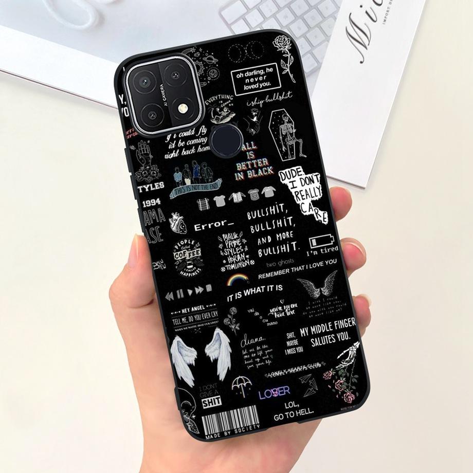 For Oppo A15 A15s Case Soft Silicone Phone Cases For OppoA15s A 15 s OppoA15 Cute Marble Moon Animals Back Cover Coque Capa Etui