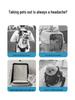 Portable Pet Carrier Trolley: Large Capacity Double Shoulder Bag for Dogs & Cats