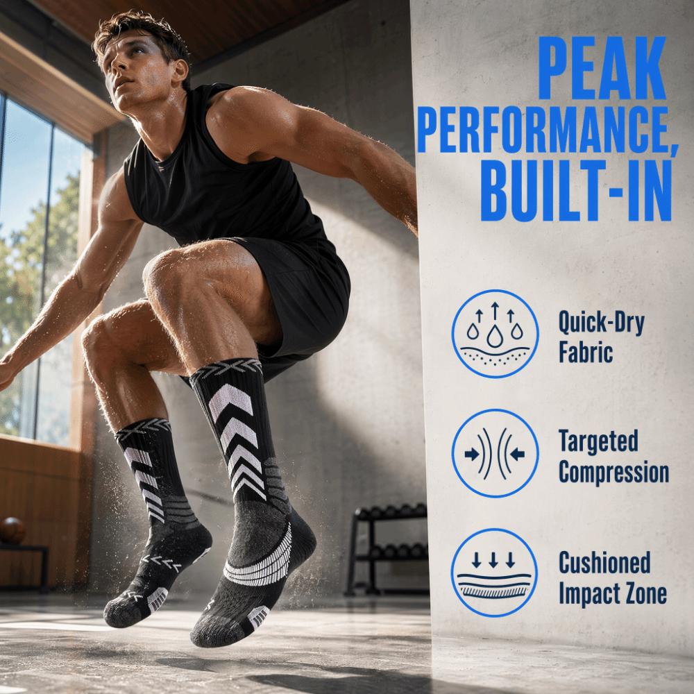 Quick Dry Compression Socks Toward Bottom Cycling Running Sports Socks Basketball Socks Men Women