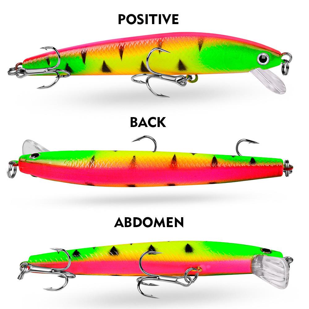 Durable Plastic Fishing Lures Set 10 Colors 8.5g 9.5cm Realistic Minnow Baits