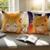 Fashion TThe Helpful Fox SenkoSanS Cartoon Cushion Cover Pillowcase Antidustmite Invisible Zipper Short Plush Sofa Cushion