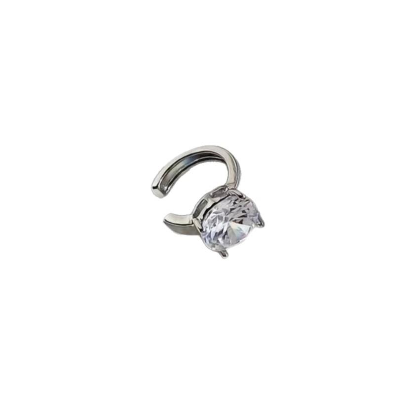 Cool Rhinestone Zirconia No-Piercing Ear Clip: Elegant, Versatile Fashion Earrings