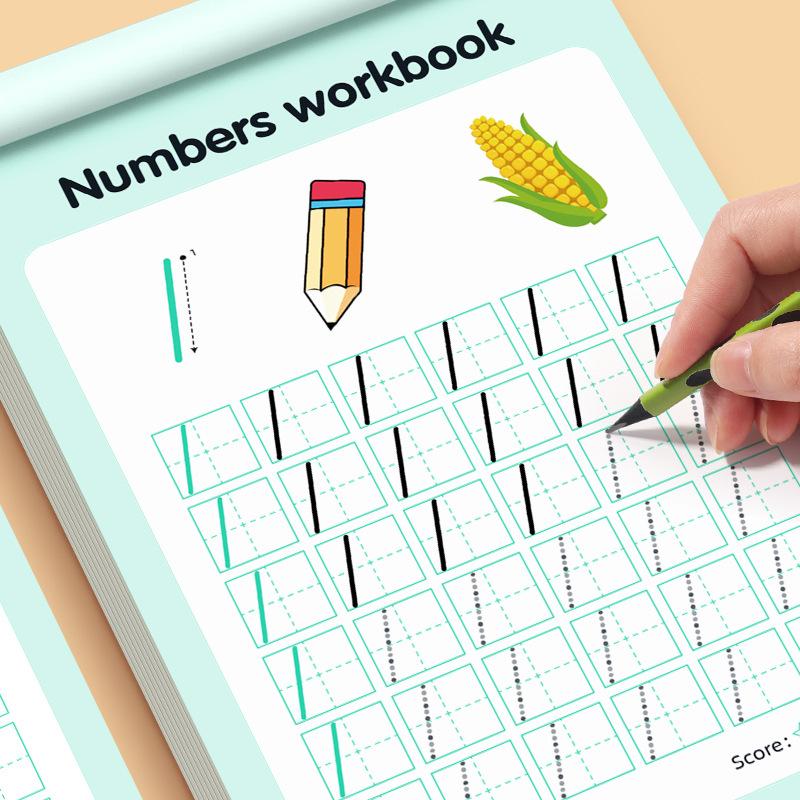 48-Page Kids Writing Workbook with Number 0-100 Tracing Sheets Interactive Learning Activities, for Preschool, Kindergarten, Educational Workbook