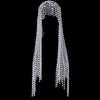 Shimmering Rhinestones Hair Jewelry Wedding Headpiece With Crystal Fringe Detailing For Bride Evening Event