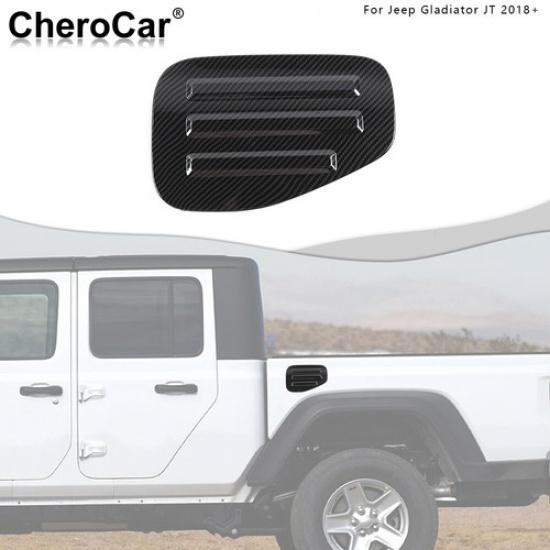 Carbon Fiber Fuel Tank Cover Trim Accessories Gas Door For Jeep Gladiator JT 18+