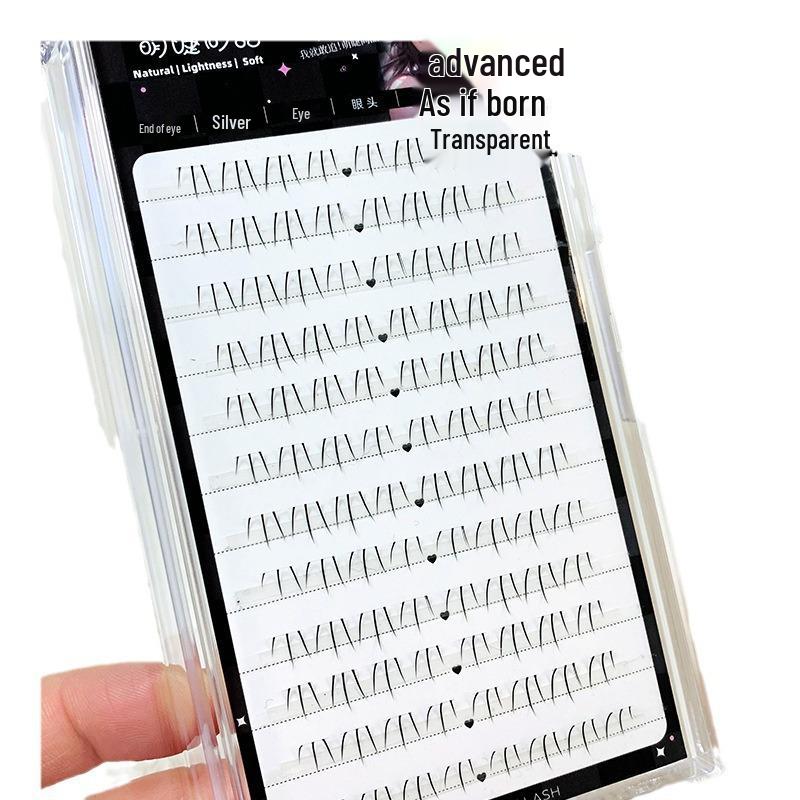 Moe Claw B Curl Transparent Stem Cluster False Eyelashes for Novice & On-Camera Style
