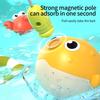 Interactive Light Up Bath Time Fishing Game with Model Fish Toy and Magnetic Fishing Rod Safe Bathtub Toy For Toddler