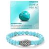 Viking Inspired Beaded Bracelet Stone Gemstone Rune Style Unisex Jewelry Gift