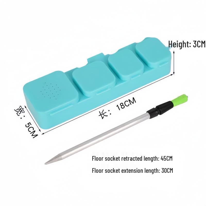 Magnetic Sticky Rice Fishing Bait Box with Hook and Powder Plate - Tackle Accessories