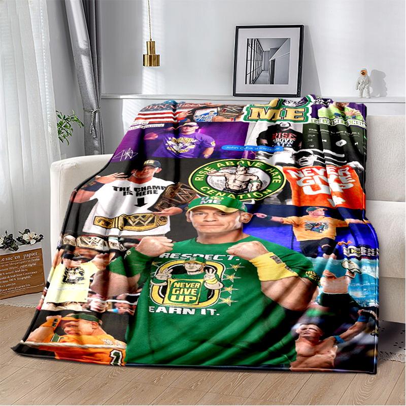 Wrestling entertainment John Felix Anthony Cena blanket Soft and warm flannel throw blanket Picnic blankets for beds Decoration