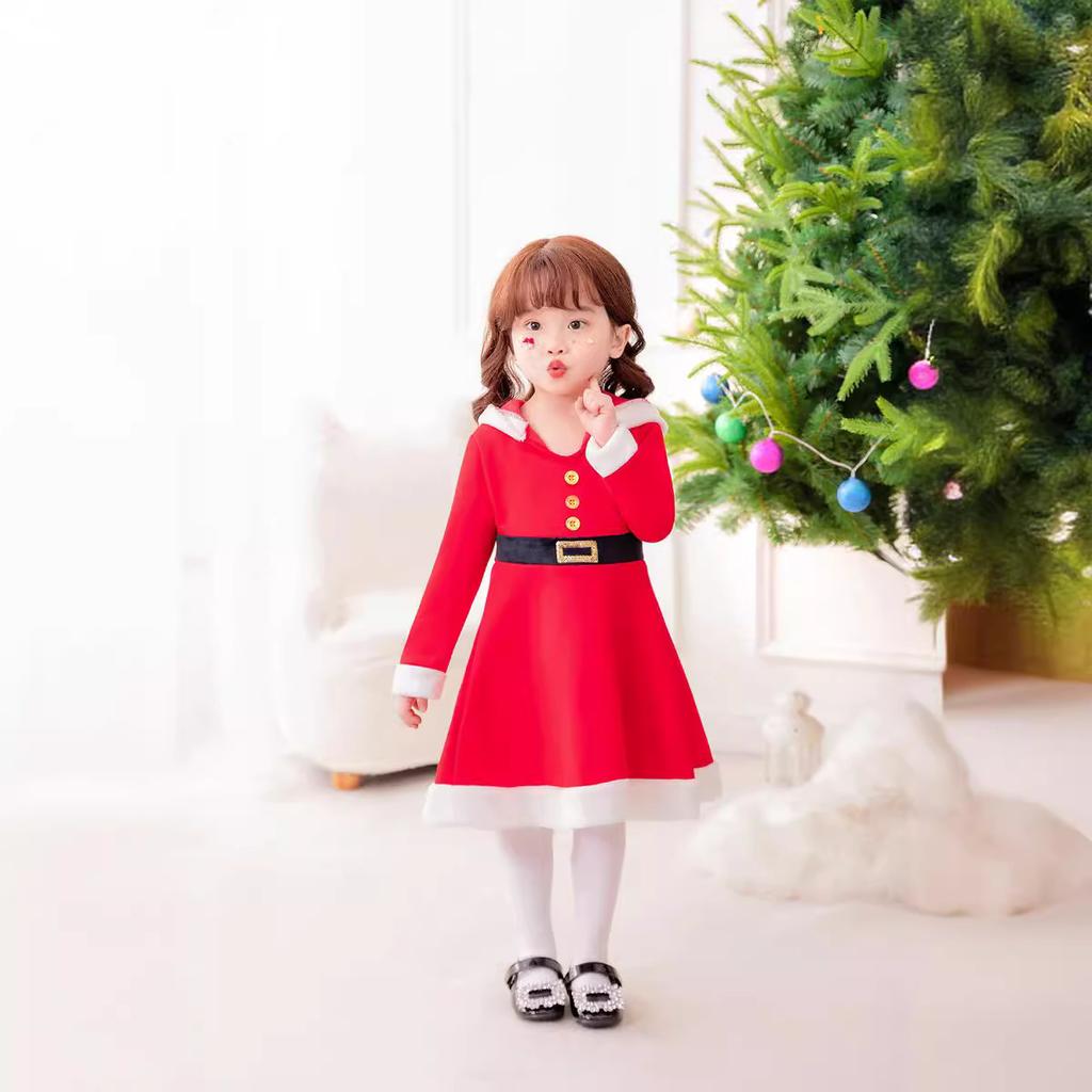 Girls winter dress festive winter dress Christmas New Year clothes children's skirt older children's New Year princess dress