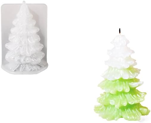 

DIY Christmas Tree Candle Holder Resin Decor Silicone Mold for Resin Wax Plaster Reusable Crafting Festive Holiday Decorations