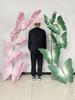 Large Pink Butterfly Art Set for Visual Merchandising, Window Decoration, Floral Display, and Hotel Landscaping