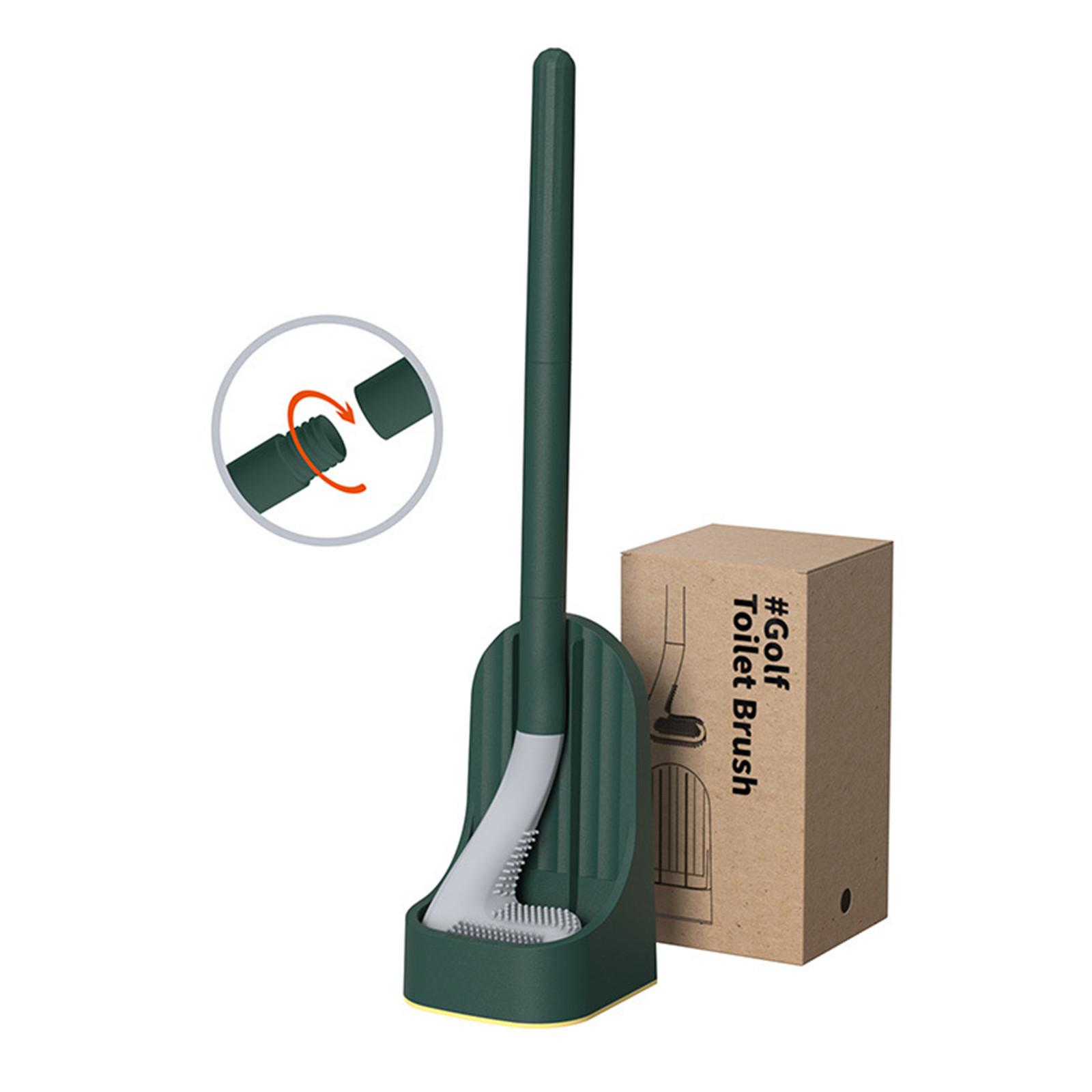 

Силіконова щітка для унітазу Golf Без тупиків Настінна щітка для чищення з довгою ручкою One Size світло-сірий колір