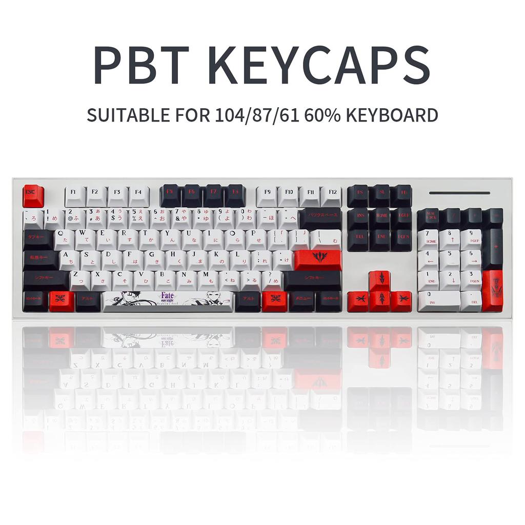 Keycap Anime Japanese Layout PBT Cherry Profile for Mechanical Keyboard 60/64/68/87/104/108