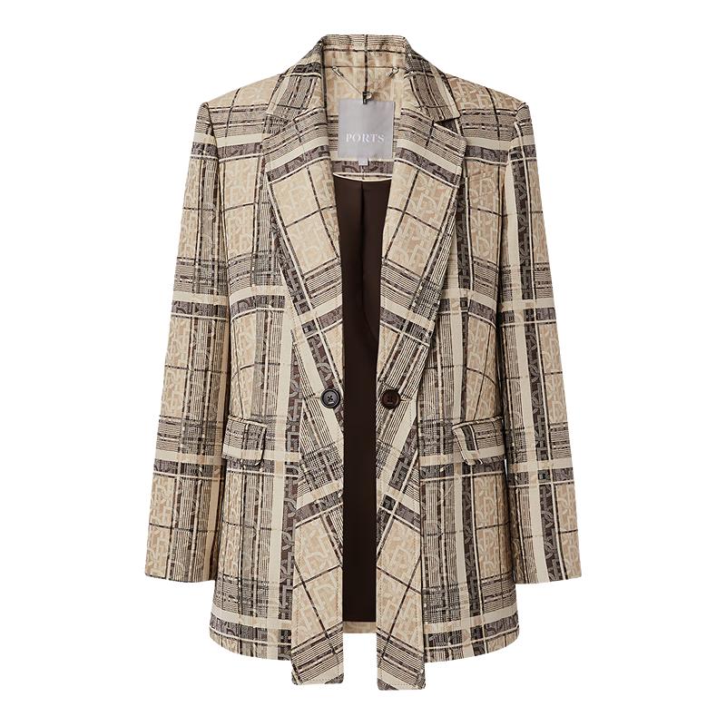 

PORTS Женский клетчатый жакет лето 2025 XS