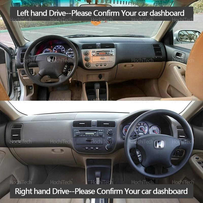 For Honda Civic Sedan 2001-2005 Interior Accessories Dashboard Cover Pad Sun Protection Pad UV Protection Mat
