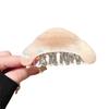 Elegant Amber Triangular Hair Claw Clip with Shimmering Color Elegant Hair Styling Accessories For Women Updos Buns