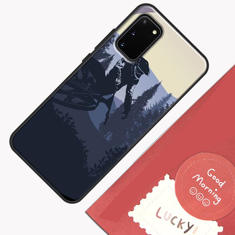 Bike Cycling Art Case For Samsung Galaxy S22 S21 S23 Ultra Note 20 S8 S9 S10 Note 10 Plus S20 FE Back Cover