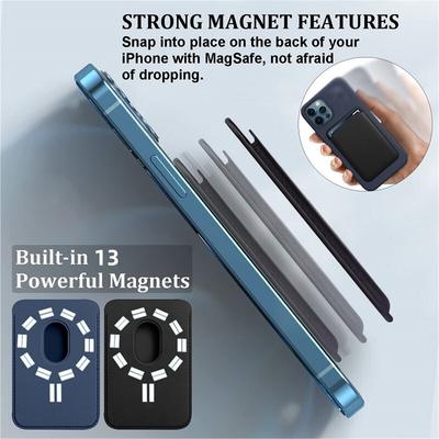 Magnetic Leather Wallet Case Magsafe Wallet Leather Card Holder for 16 Pro Max 15 14 13 12Mini Safe Back Cover Phone Accessories