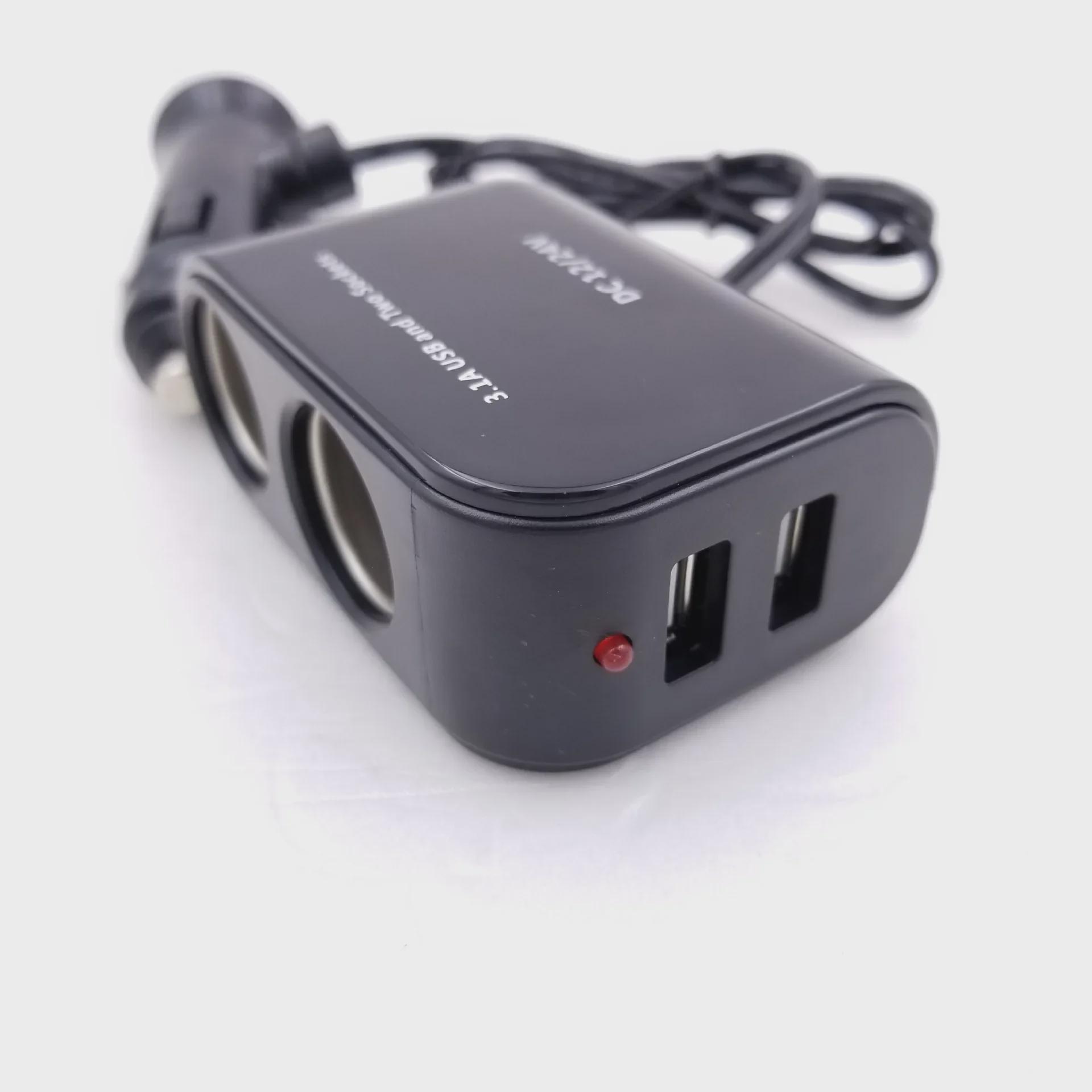 

WF-102 Двойной USB-адаптер прикуривателя с 2 USB-портами и выходом USB 3.1A