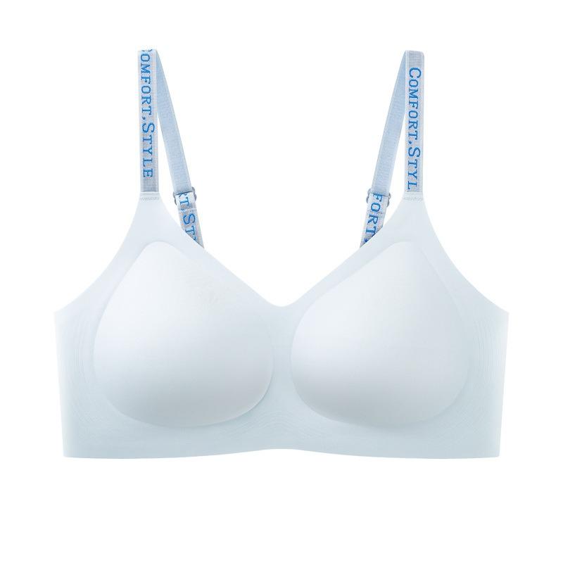 Soft Support Underwear Women Gather To Show Big and Seamless Summer Thin Breathable Collection Sub-breast Breathable Fixed Cup Bra