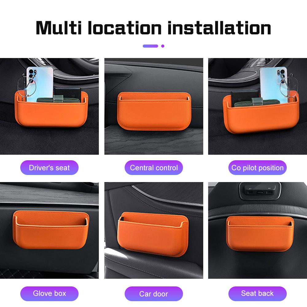 Car Door Storage Box Cards Phone Key Collecting Case For BMW E38 E46 F15 E90 E92 E87 G20 G30 X1 X3 Sticky Pouch Auto Accessories