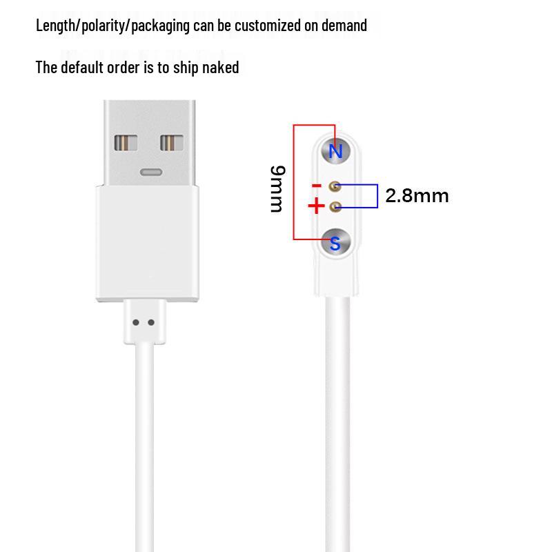 Smartwatch Charging Cable: 4P2P Pin, 2/4 Core, Magnetic Charger