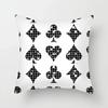 Luxury Home Decoration Pillowcase Props Hearts Square Black Heart Poker Pattern Office Sofa Car Cushion Cover