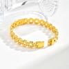 Women's Stainless Steel Bracelet, Gold Plated Heart Hollow Chain Bangle Bracelet, Waterproof Luxury Jewelry