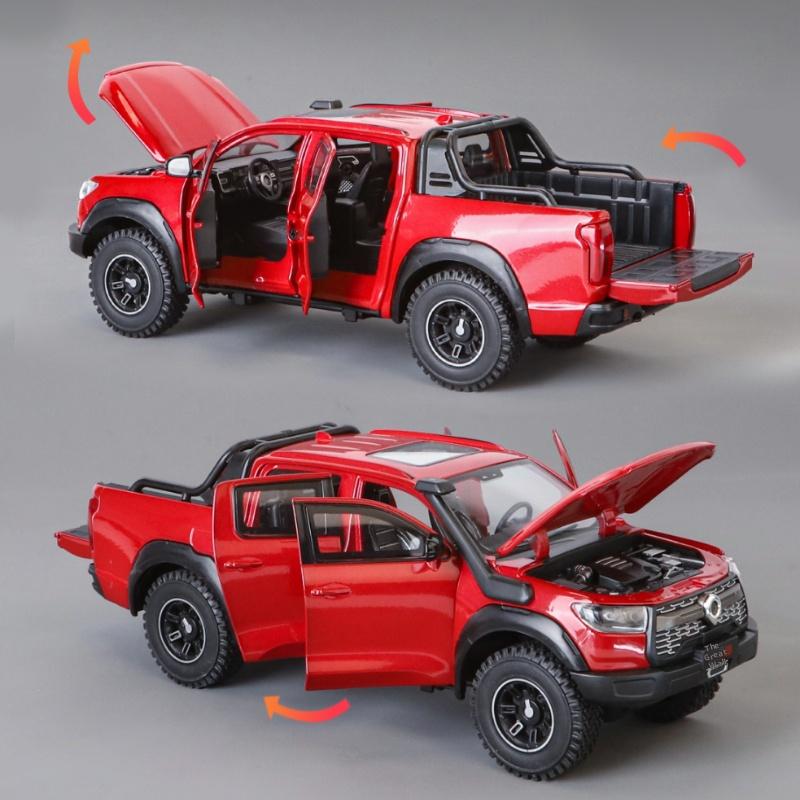 1:24 Large Pickup Truck Great Wall Pao DALILUN off-road Vehicle Toy Simulated Alloy Car Model Pull Back Collection Ornament