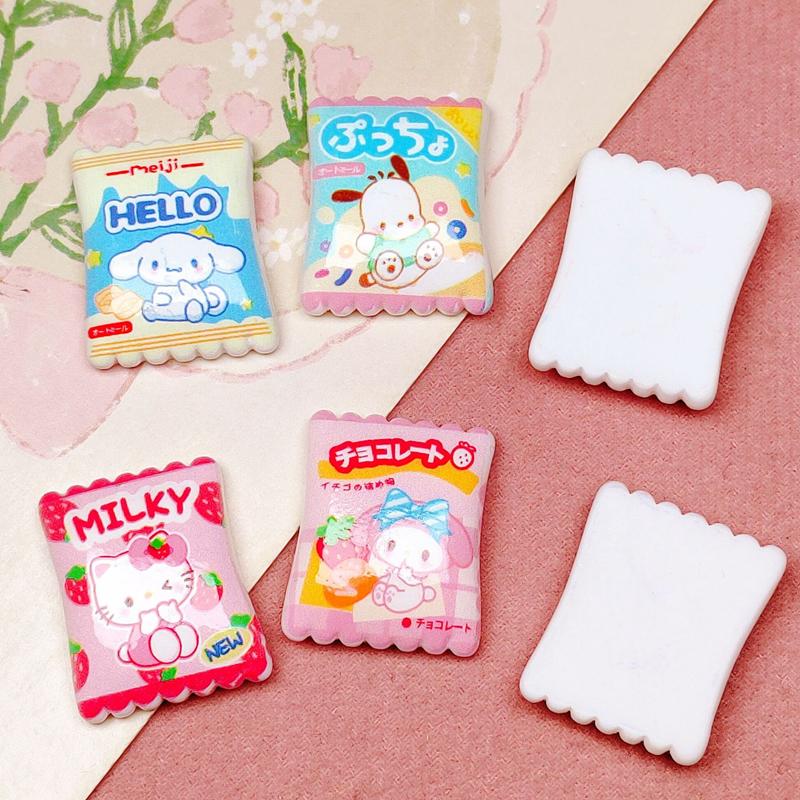 10 Pcs Cartoon Resin Cute Cartoon Animal Candy Style Hairpin Pendant Scrapbook Craft Diy Miniature Ornament Accessories A118