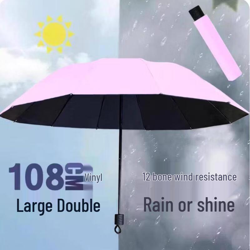 Yi Layer 12-Rib Manual Double Storm Umbrella