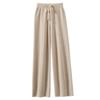 Women Knitted Pants Spring and Autumn High Waist Elastic Drape Drawstring Loose Casual Mopping Pants Straight Wide Leg Pants