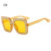 Crystal Oversized Sunglasses for Women Rhinestone Square Diamond Sun Glasses Retro Big Frame Sparkling Eyewear  New