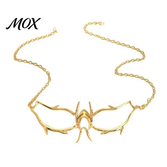 Exaggerated Cosplay Face Prop Cyberpunk Mechanical Blade Mask, Metal Gothic Nose Bridge Mask for Alien Decor Halloween Costume Party, Steampunk