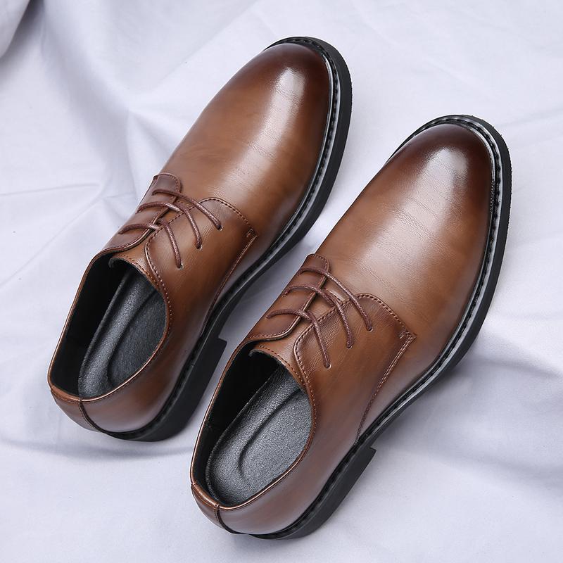 Freizeit Business Derby Herrenschuhe Minimalistischer und vielseitiger Stil Büro Hochzeit Outdoor-Party lässiger Spaziergang Herrenschuhe