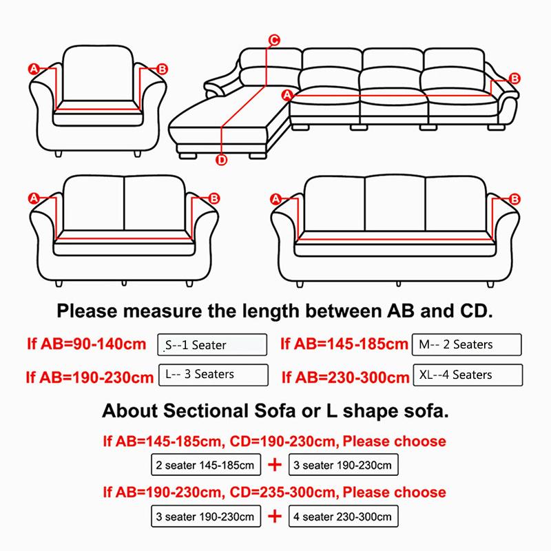 Waterproof/Dustproof Fleece Solid Color Sectional Sofa Covers For Living Room Elastic Stretch L Shape Need Buy 2Pieces