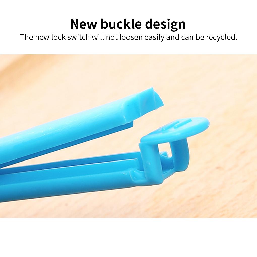 7cm 10 Pieces Sealing Clips Plastic Snack Bag Sealers Organizer Clamps Reusable Seal Accessories Gifts Color Random