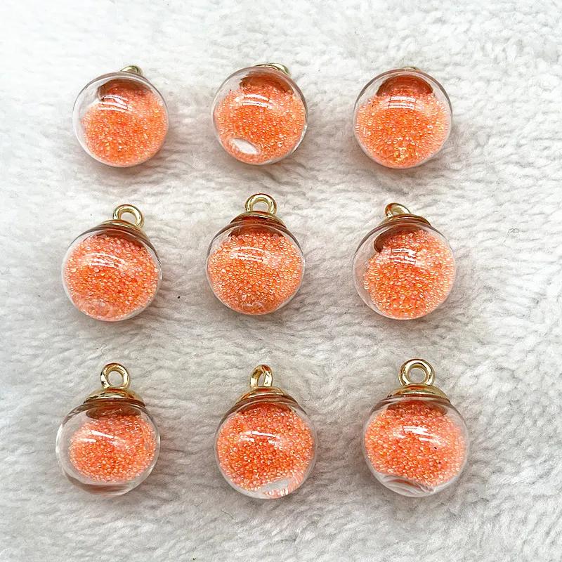 10pcs 16mm Magic Ball Transparent Glass Beads Transparent Pendant for Christmas Decoration Diy Handmade Accessories