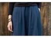 Women's Autumn/Winter Cotton Linen Sand Wash Loose Long Pants with Fleece Lining - Slimming Lantern Style