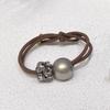 Premium Rhinestone Pearl Hair Tie - Durable, High Elastic Rubber Band for Women