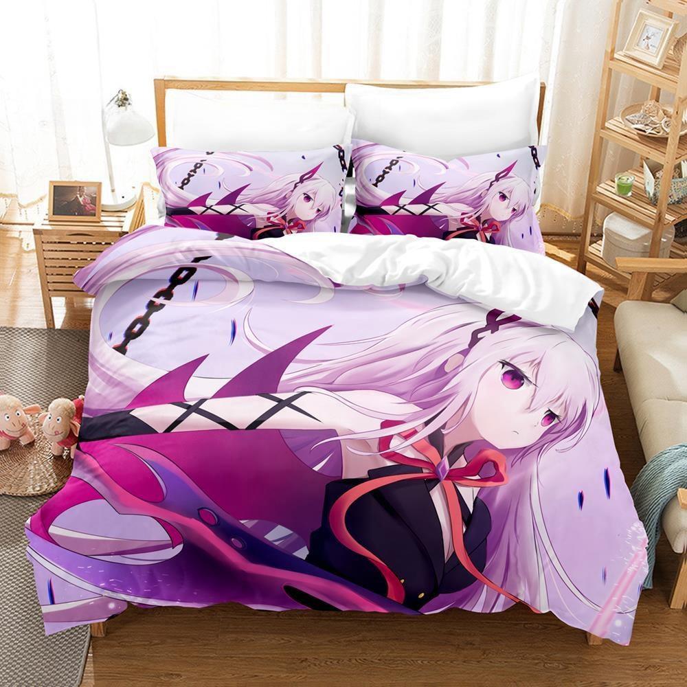 3D Print Anime Bed Sheet Set Anime Engage Kiss Bedding Set Single Twin Full Queen King Size Bed Set Teenager Bedroom